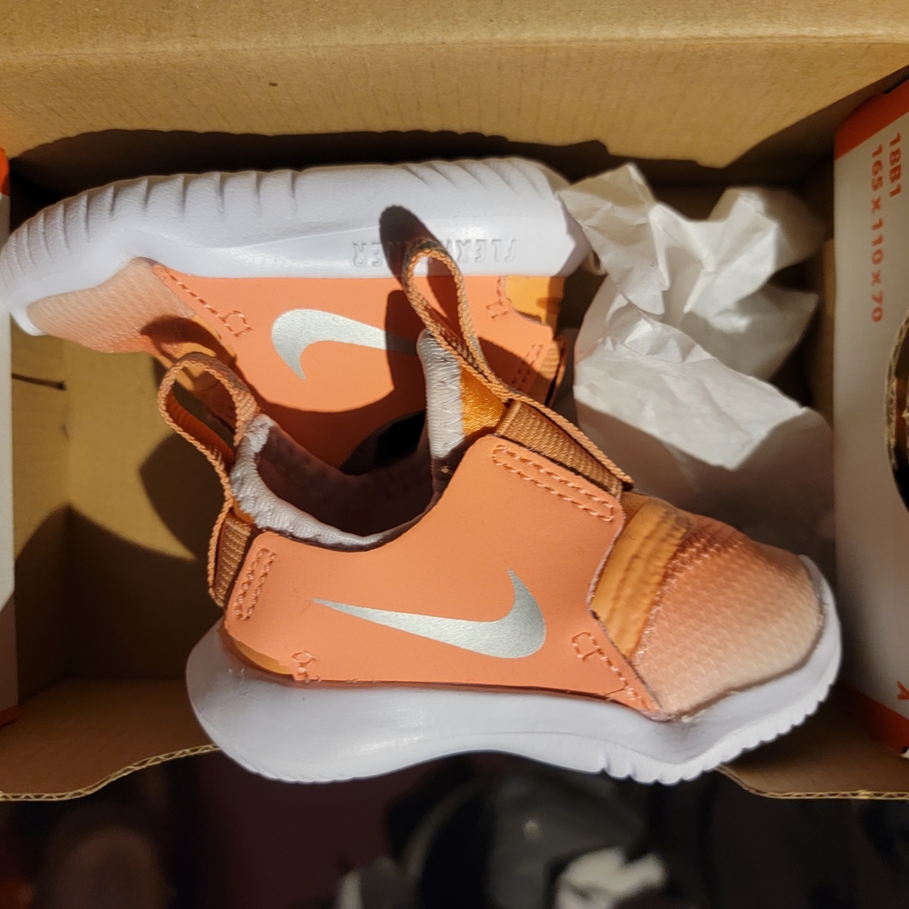 Nike Kids Orange and White Sneakers